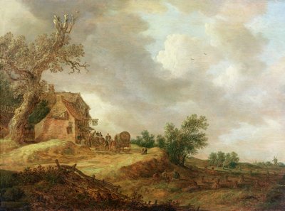 Landscape with Figures Outside an Inn, 1643 by Jan Josephsz van Goyen